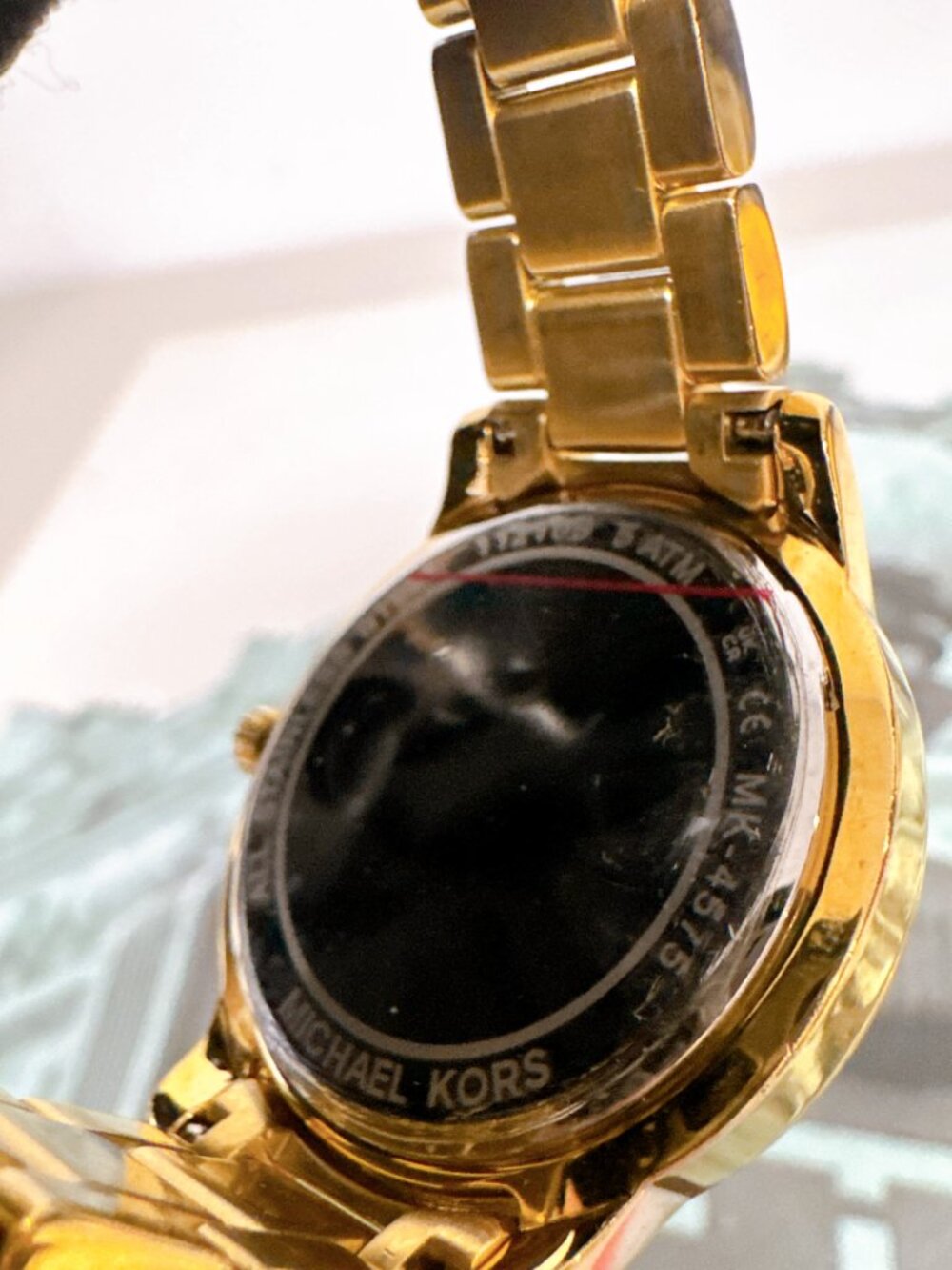 Michael Kors MK4575 Tibby Three-Hand Glitz Gold Steel Strap Watch - Picture 6 of 6